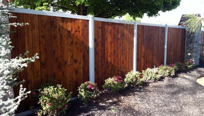 Stained Wood Fence